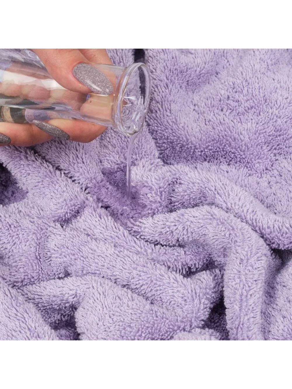 Soft Absorbent 100% Cotton Turkish Towel Set, Quick Dry, 6 Pieces, Lilac